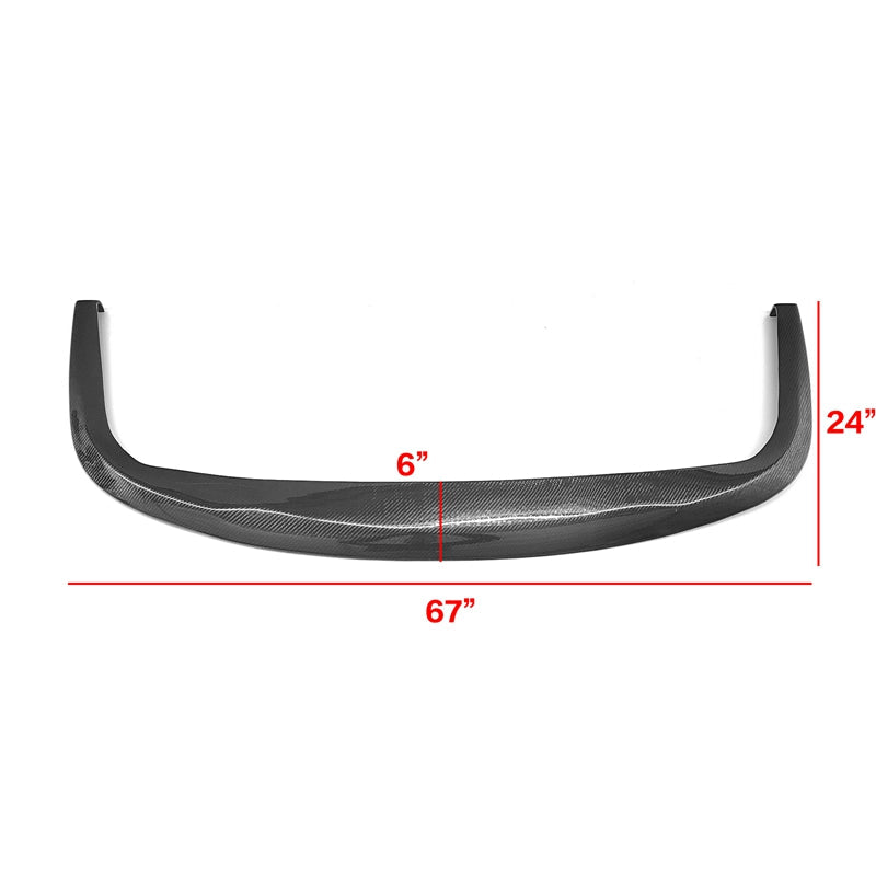 Fits Universal 1PC CS STI Style Carbon Fiber Black Front Bumper Lip