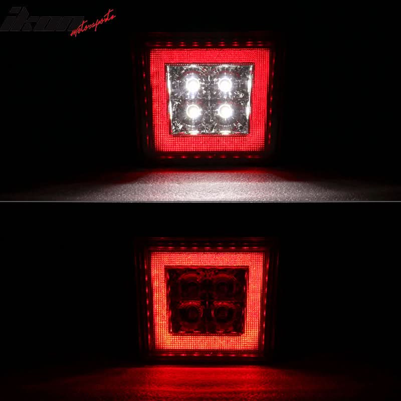 Fits 13-15 Honda Civic Mugen RR Rear Bumper Lip W/ LED Brake Light