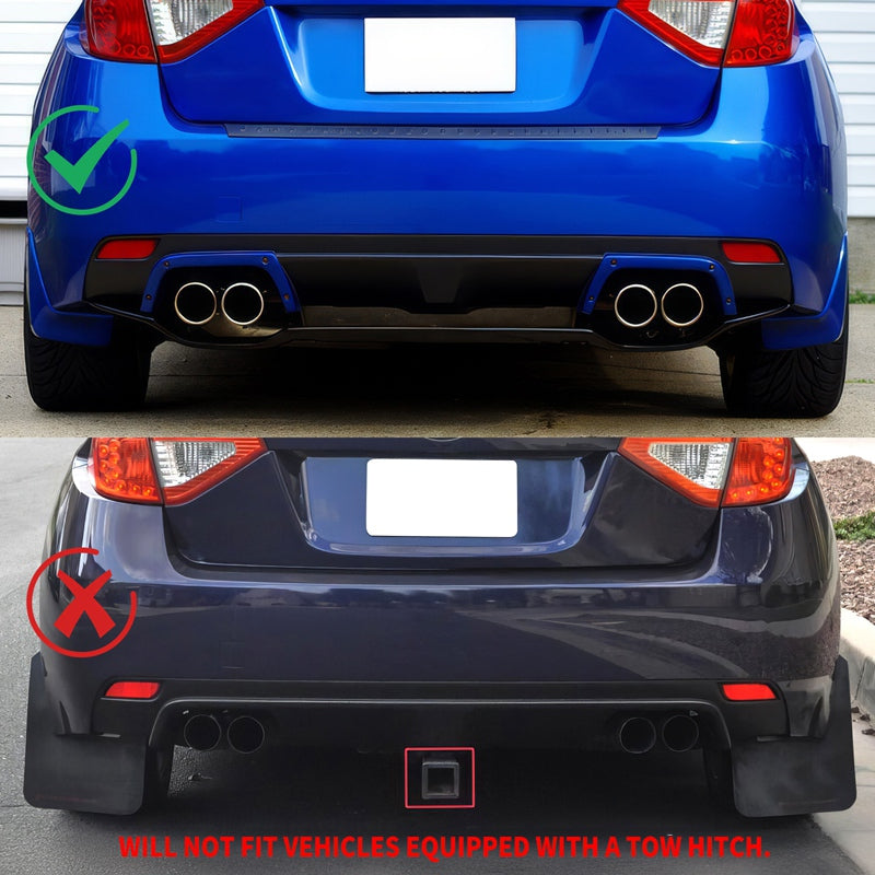 2008-2014 Subaru Impreza STI Carbon Fiber Print Rear Bumper Lip ABS