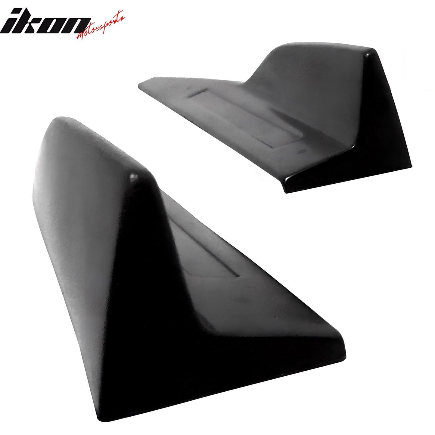 Universal Side Skirts PU ROU Style Unpainted Black Rocker Pane