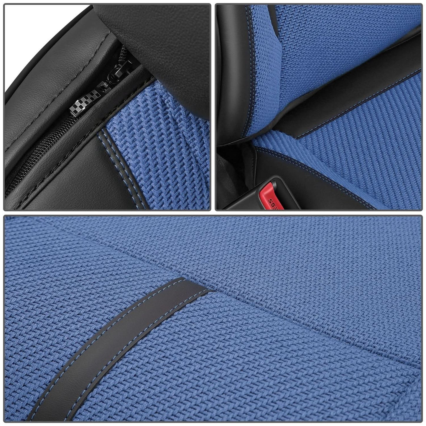 Drive Series Full Set Seat Covers - Black/Dark Blue