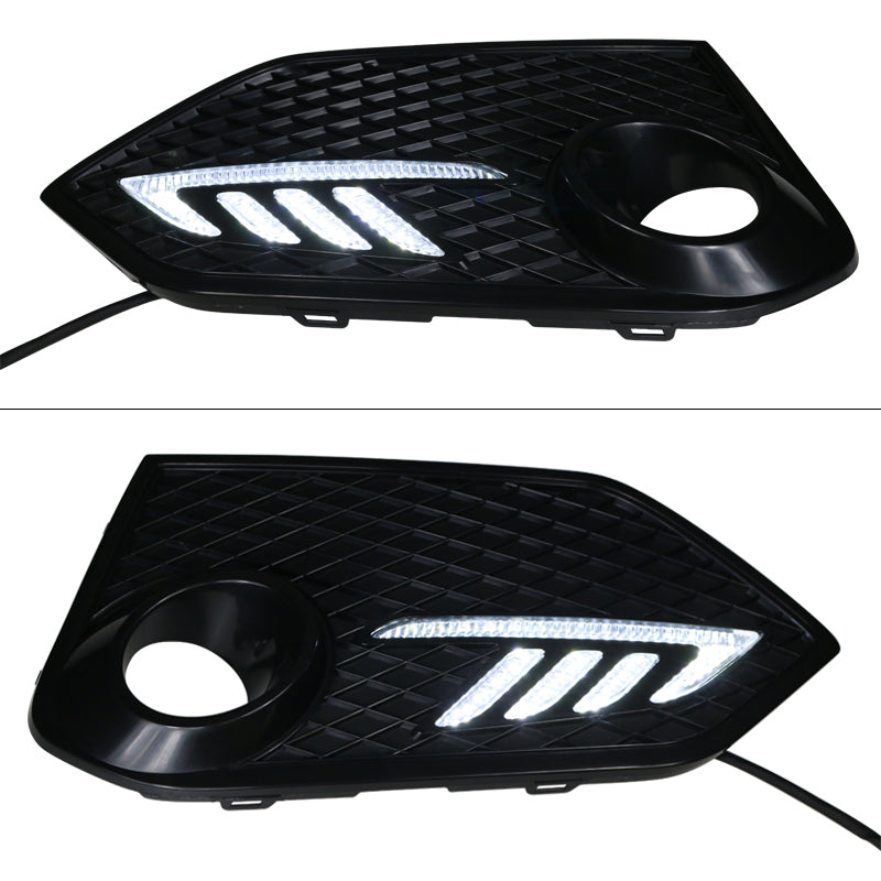 Fits 16-18 Honda Civic 10th-Gen TR Front Bumper Grille Foglight Cover
