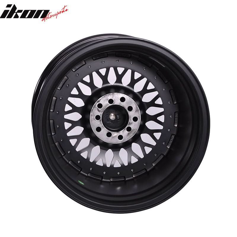 (4) 17X8.5 +25 5X100 / 5X114.3 Step Lip Deep Dish Mesh Wheels Rims