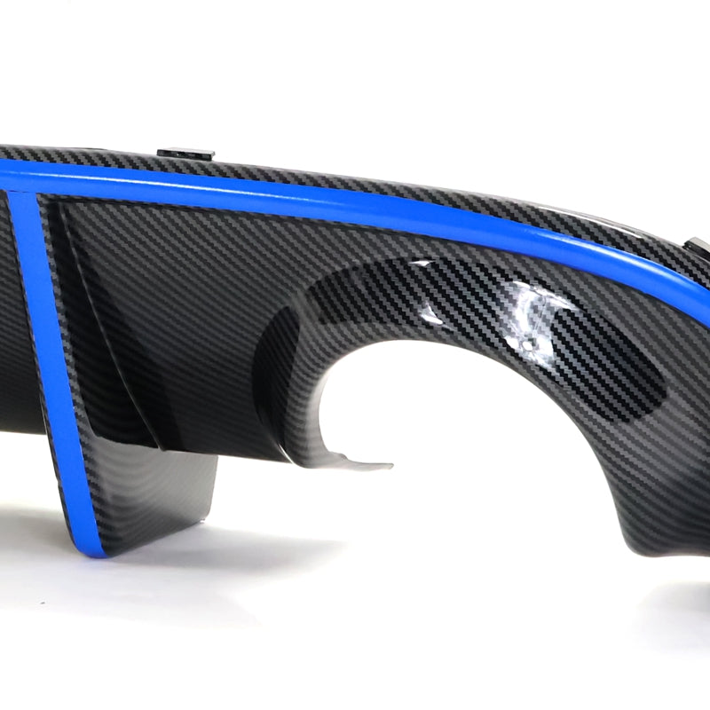 2015-2023 Dodge Charger Rear Diffuser & Red LED Blue Reflective Tape