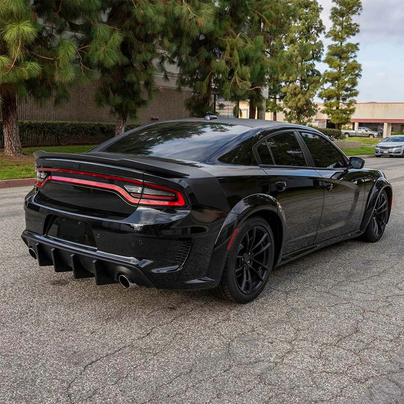 2015-2023 Dodge Charger IKON Matte Black Front Rear Bumper Covers PP