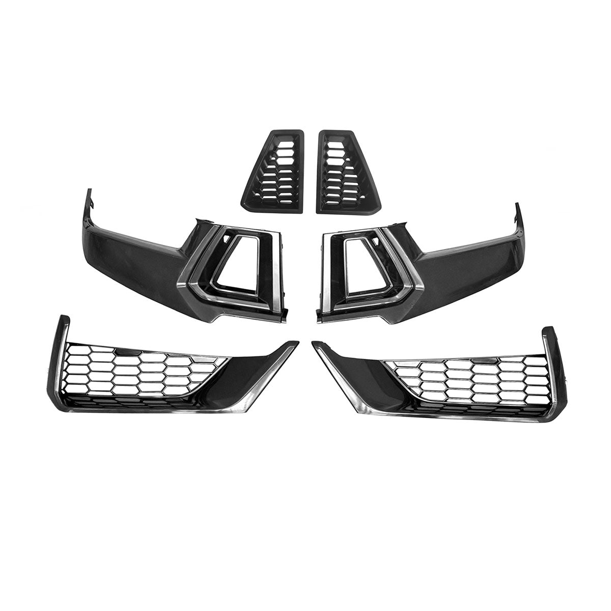 2024-2025 Ford Mustang Dark Horse Front Bumper Mesh Grilles Covers ABS