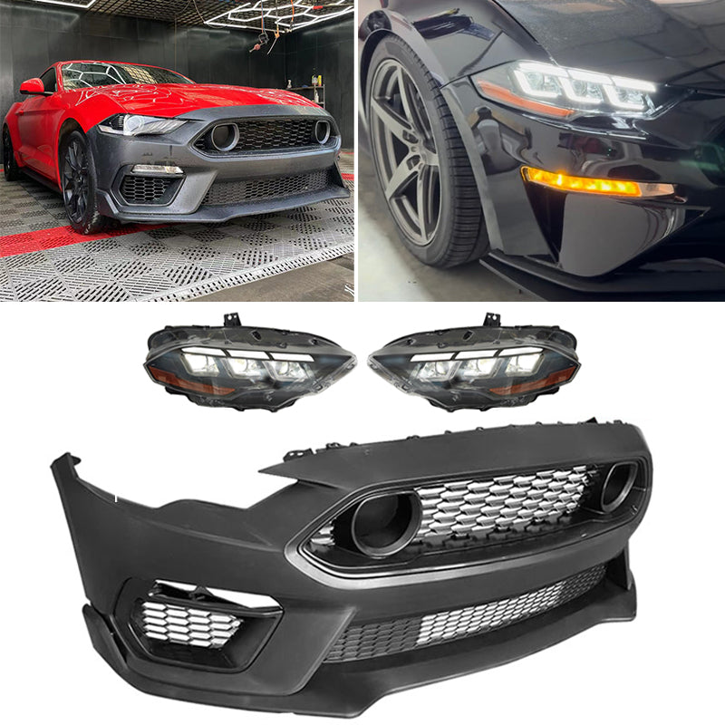 2018-2023 Ford Mustang Mach 1 Front Bumper Cover 2024 Headlights PP