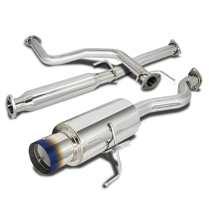 92-95 Honda Civic 3-Door Catback Exhaust Single Burnt Tip Stainless Steel