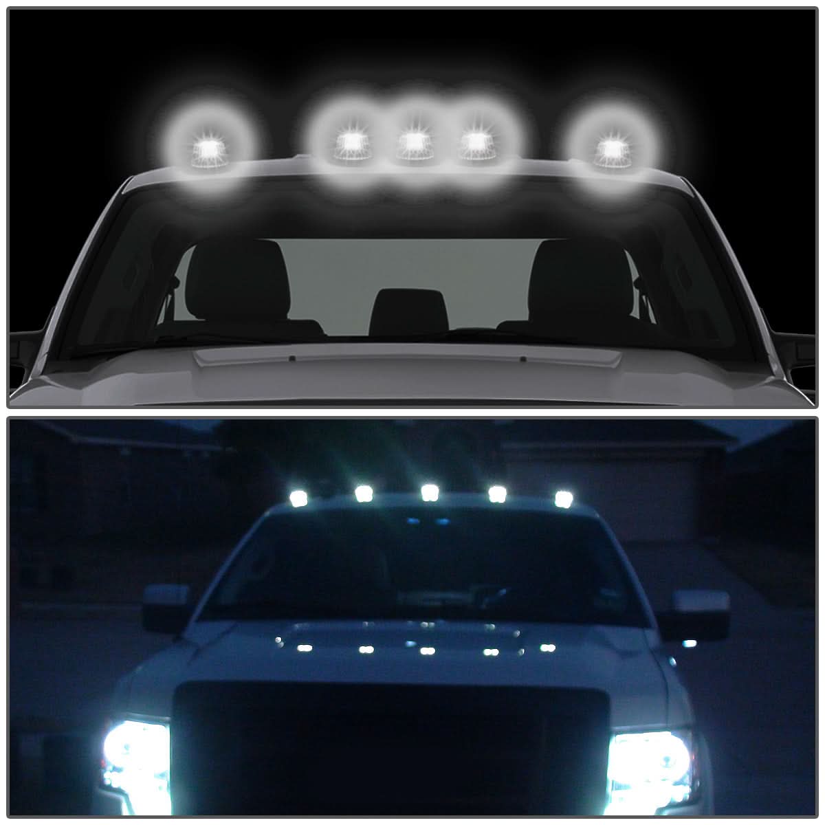 80-96 Ford Super Duty Black Housing White LED Cab Light