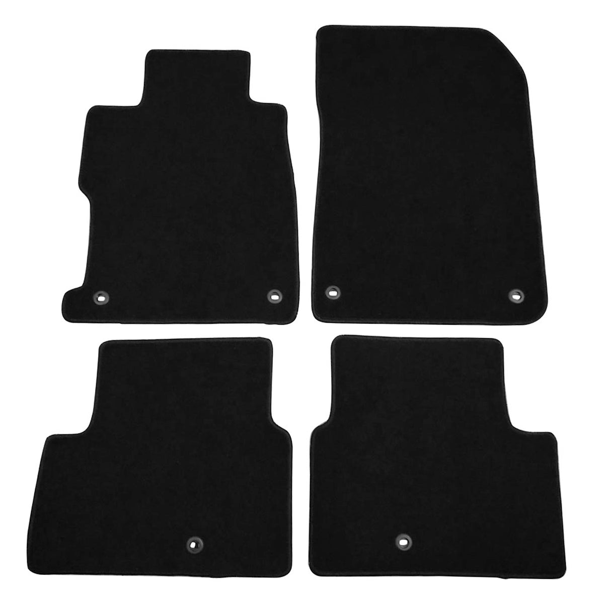 Car Floor Mat for 2013-2022 Acura ILX Black Front Rear Nylon 4PC