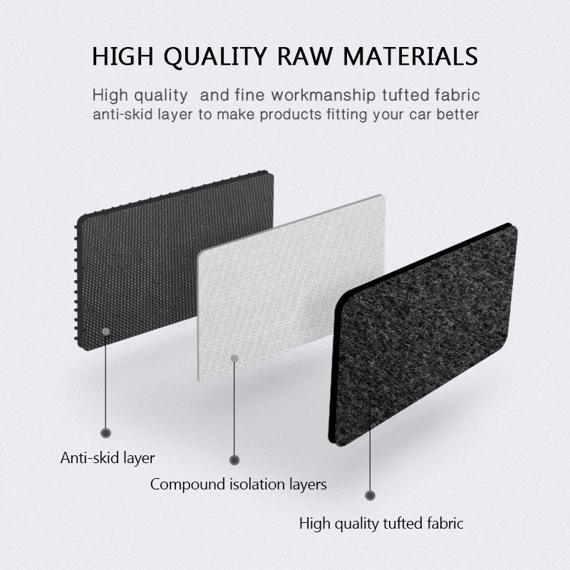 Car Floor Mat for 2016-2020 Toyota Mirai Black Front Rear Nylon 4 PCS