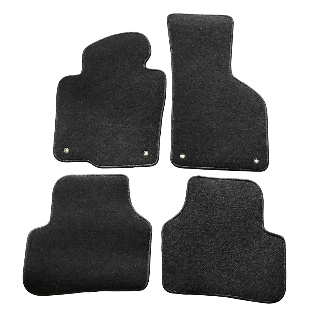Car Floor Mat for 2009-2017 Volkswagen CC Black Front Rear Nylon 4PCS