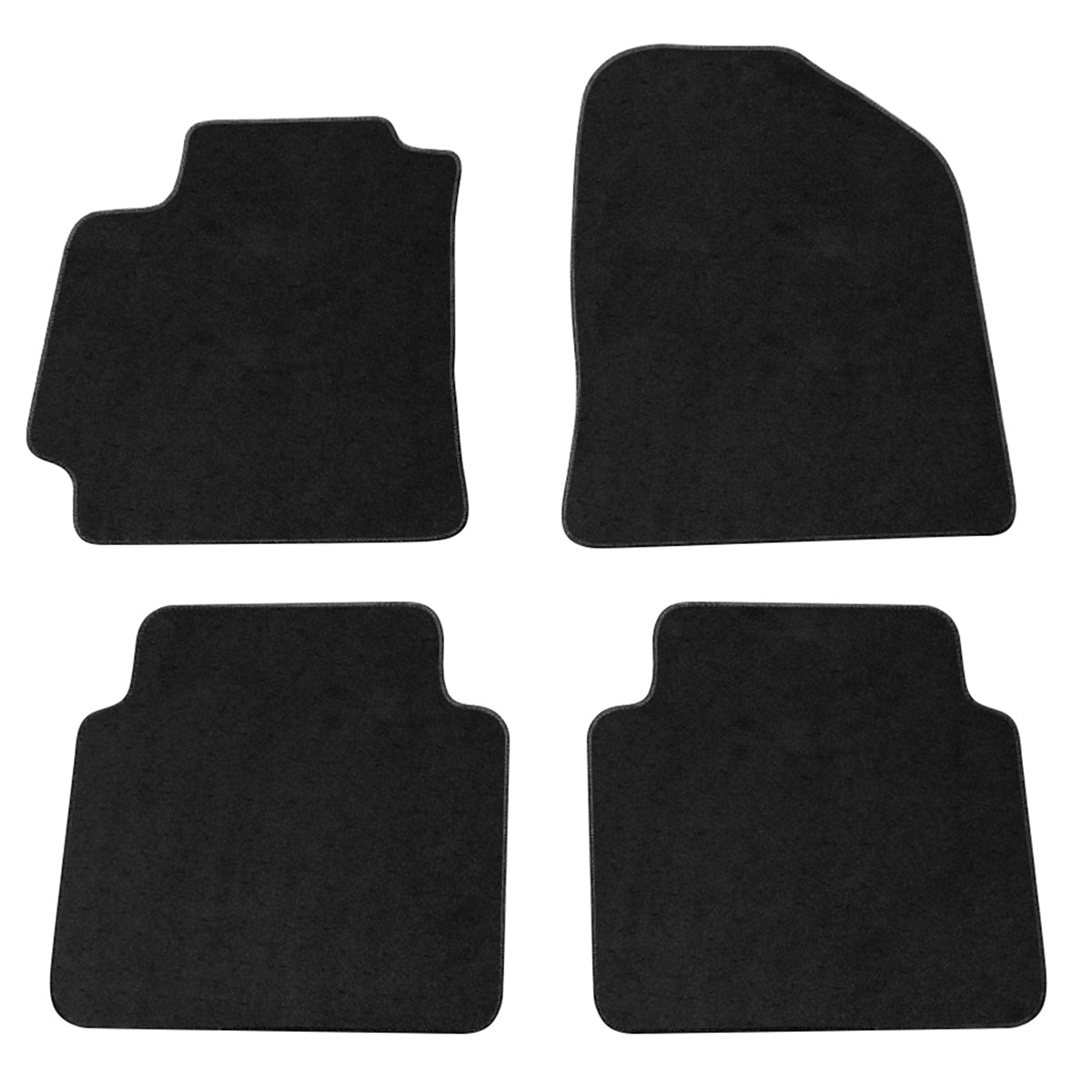 Car Floor Mat for 2017-2020 Hyundai Elantra Black Carpet Nylon 4PC