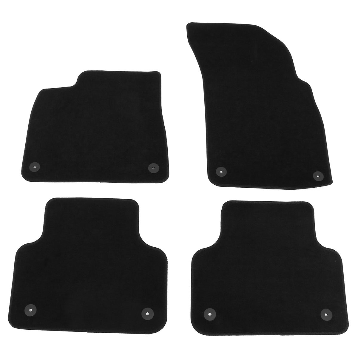2017-2025 Audi Q7 SQ7&2019-2024 Q8 SQ8 RSQ8 4PC Black Floor Mats Nylon