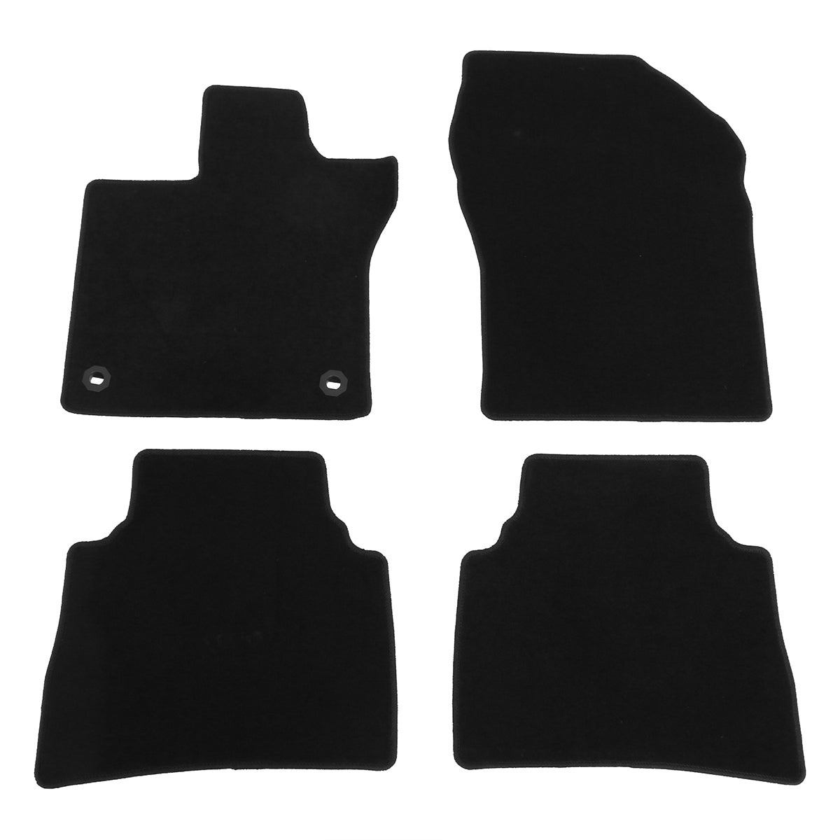 2023-2024 Toyota Prius Prime 4PCS Black Front Floor Mats Carpets Nylon