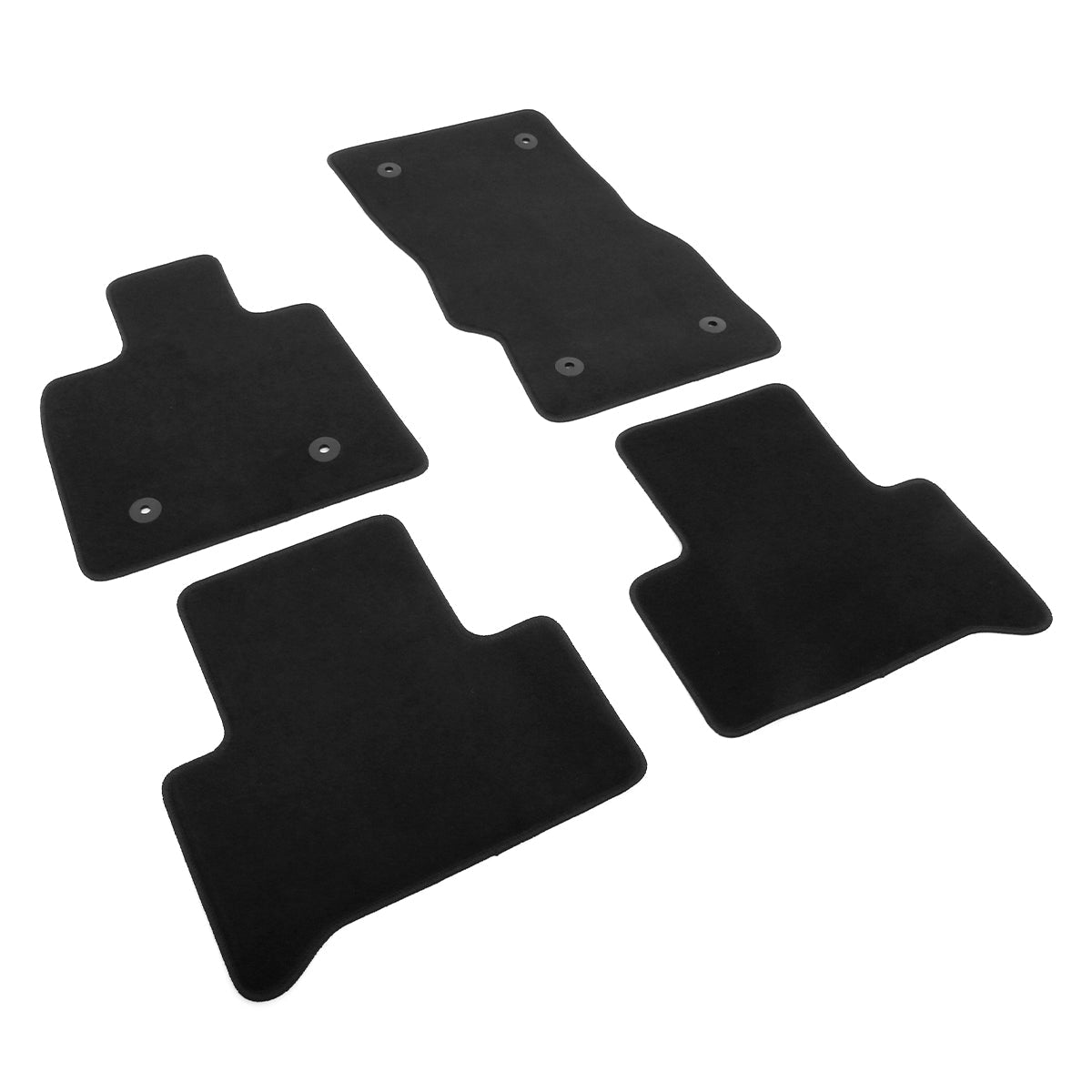 2018-2025 Alfa Romeo Stelvio Black Front Rear Floor Mats Nylon 4PCS