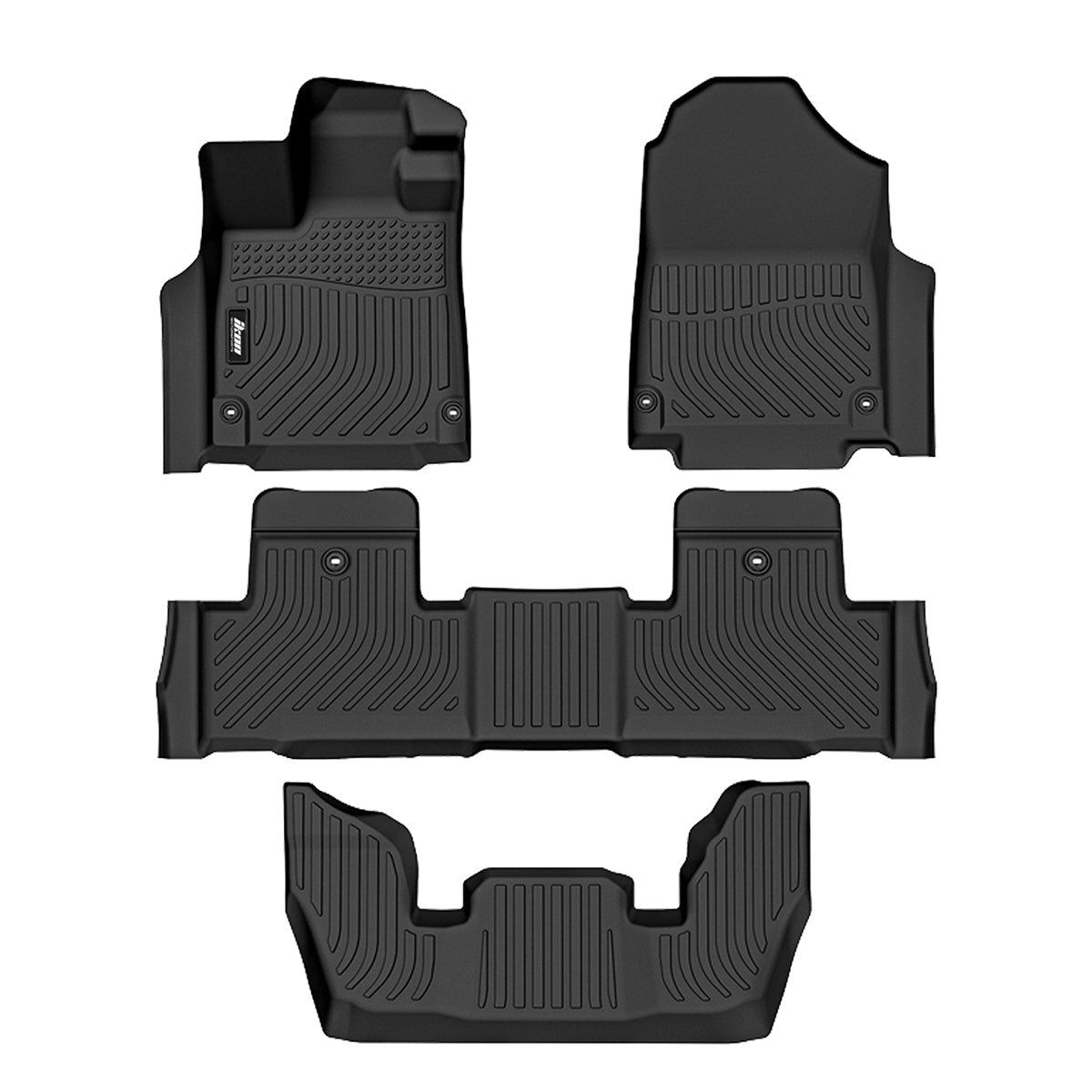 Car Floor Mat for 2022-2025 Acura MDX All Weather 3D 3 Rows Liner TPE