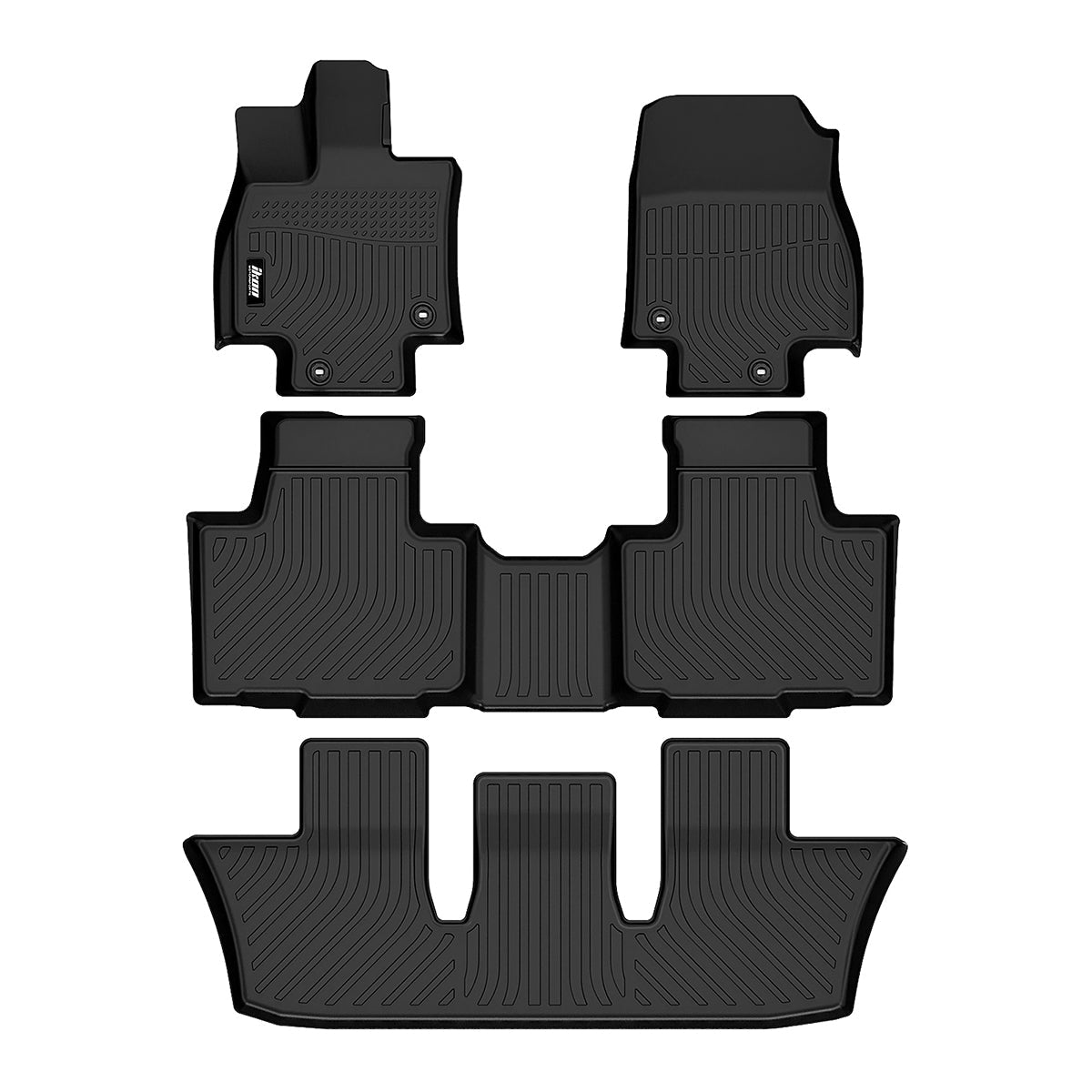 2024-2025 Toyota Grand Highlander 7 Seats 3D Floor Mats Carpet TPE