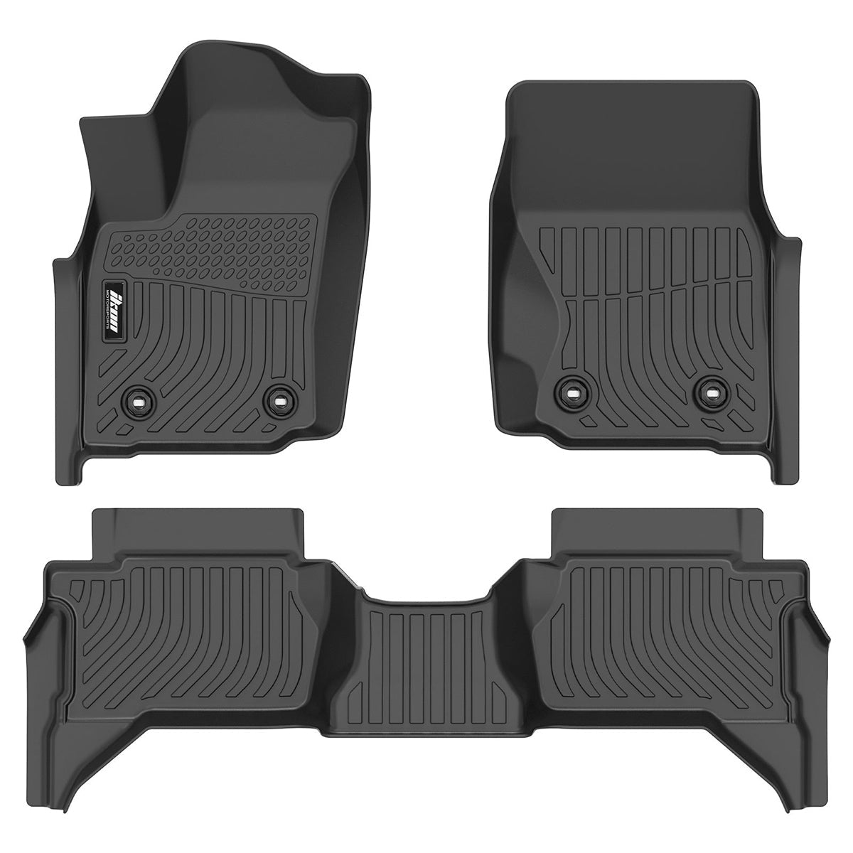 2024-2025 Toyota Tacoma Double Cab 3PC All Weather Floor Mats Carpets