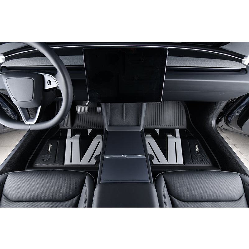 2024-2025 Tesla Model 3 3D Floor Mats Liner Black& Gray TPE Injection