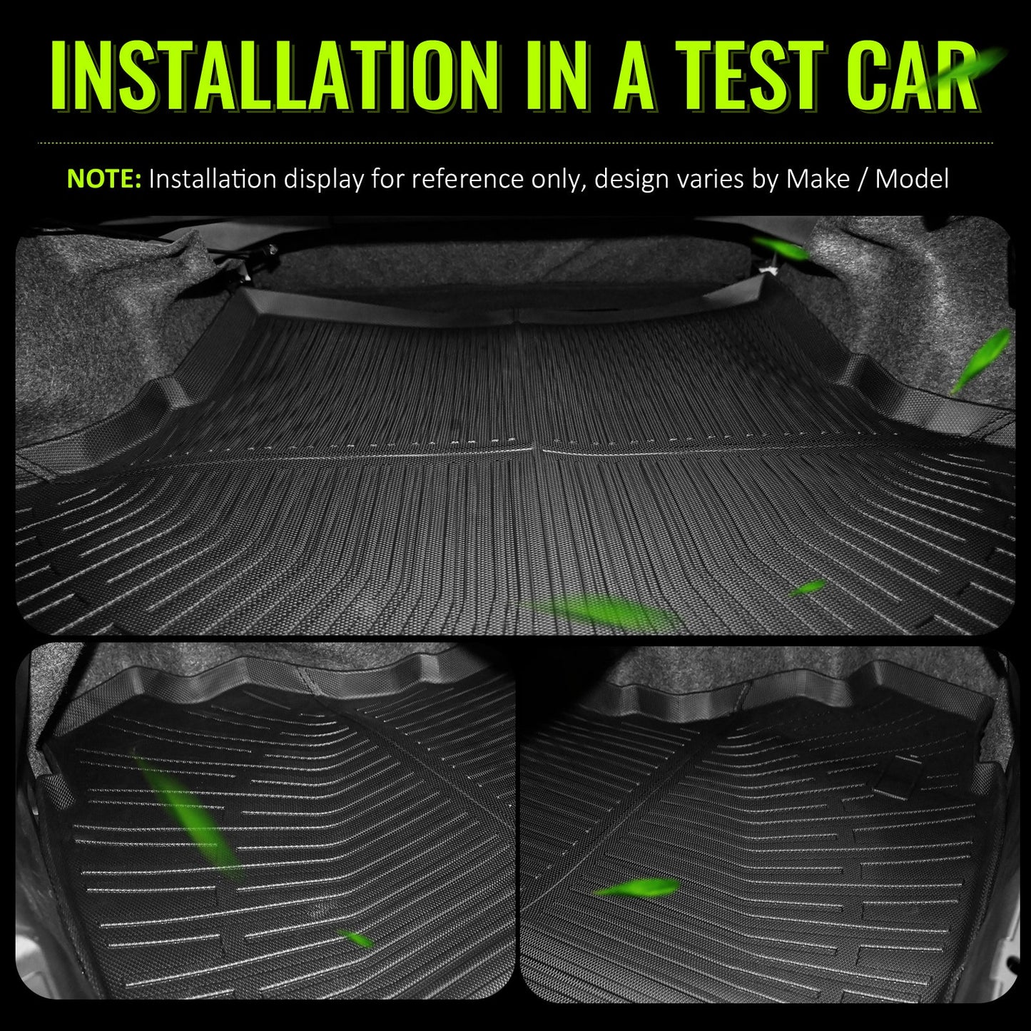 2015-2023 Ford Mustang All Weather 3D Molded Rear Trunk Mat Cargo TPE