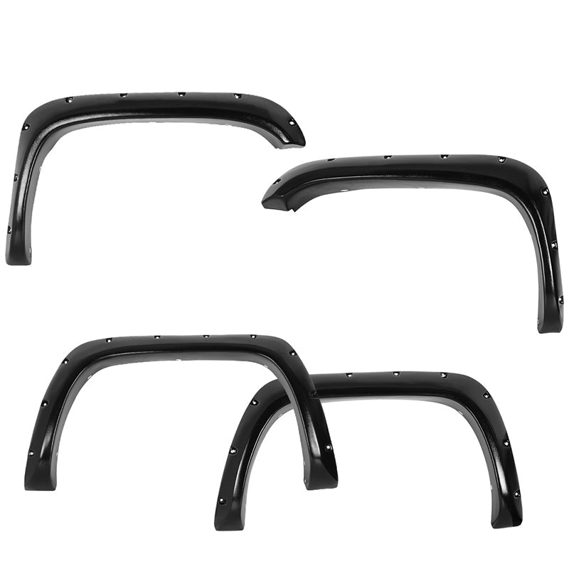 1994-2002 Dodge Ram Pocket Rivet Textured Black Fender Flares ABS 4PC