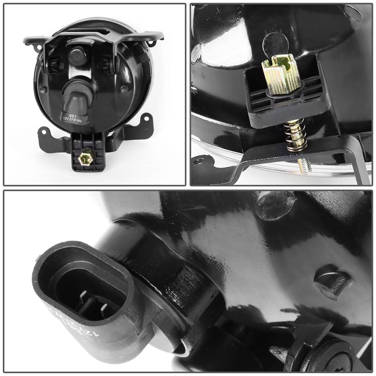 2003-2006 Hyundai Accent Smoke Fog Lights with 881 Bulb