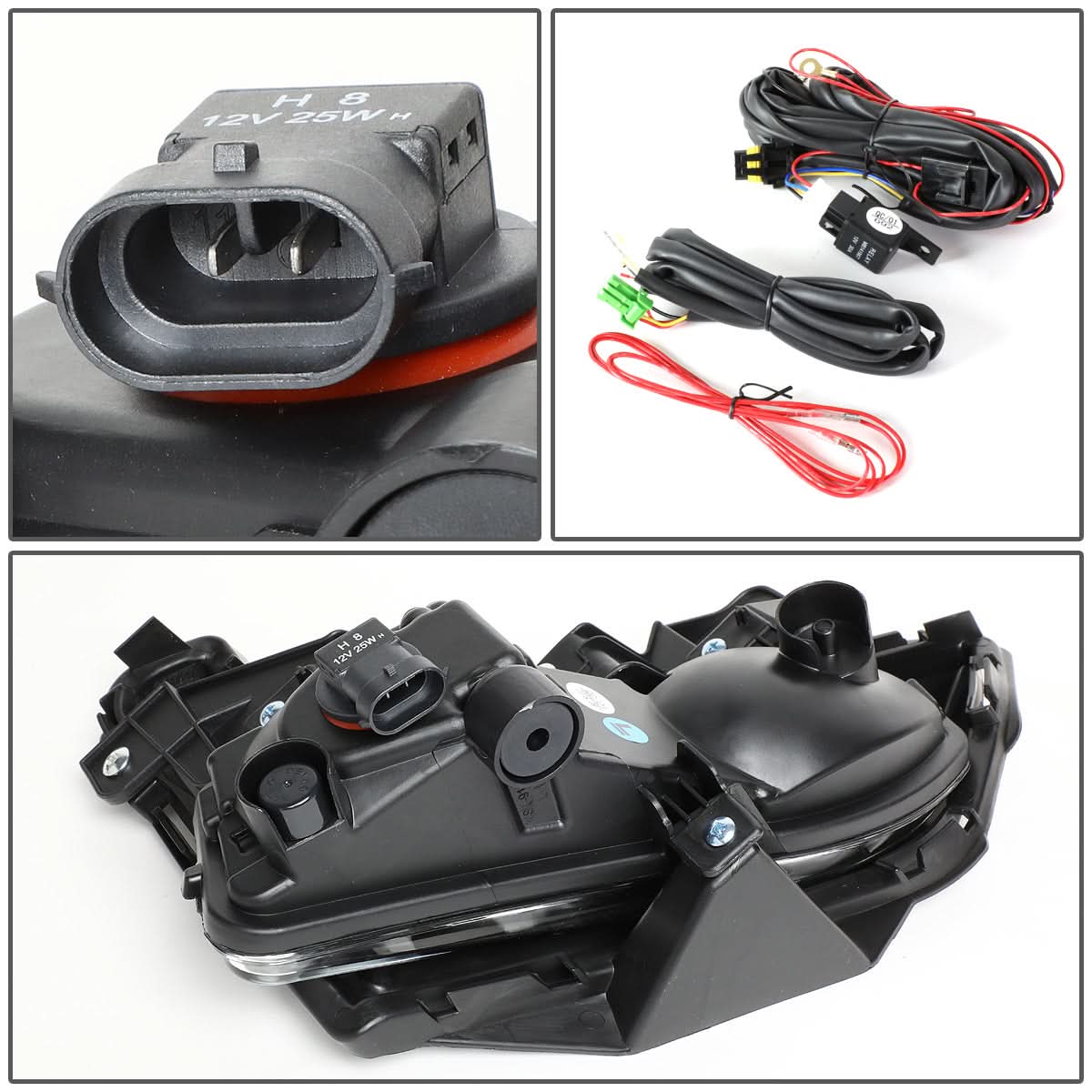 2017-2018 Nissan Rogue Smoke Fog Lights with Black Bezel