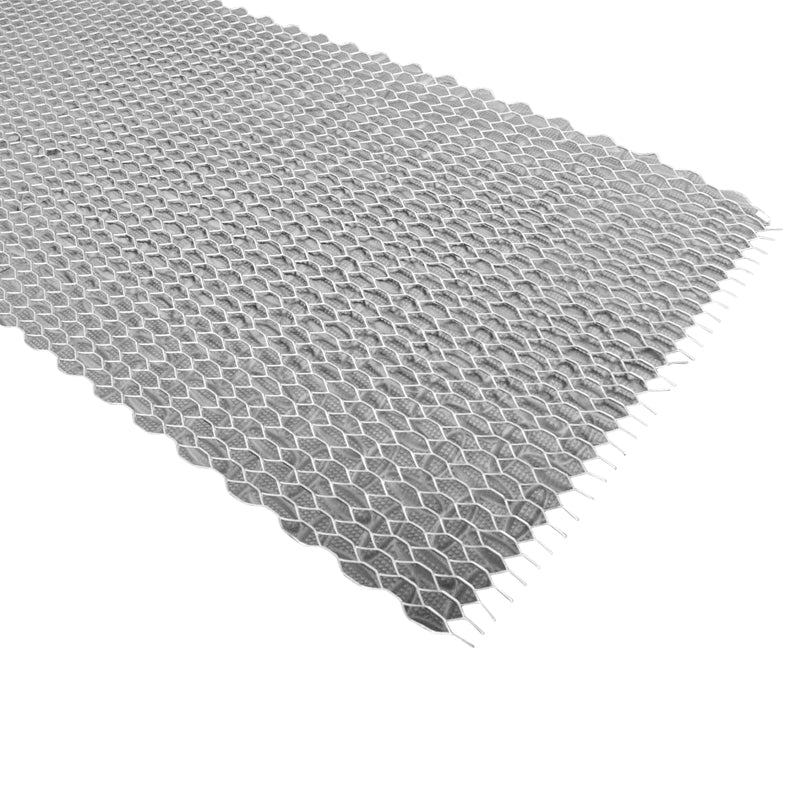Universal Cellular Hexagon Silver Mesh Grill Bumper Grill Kit Aluminum