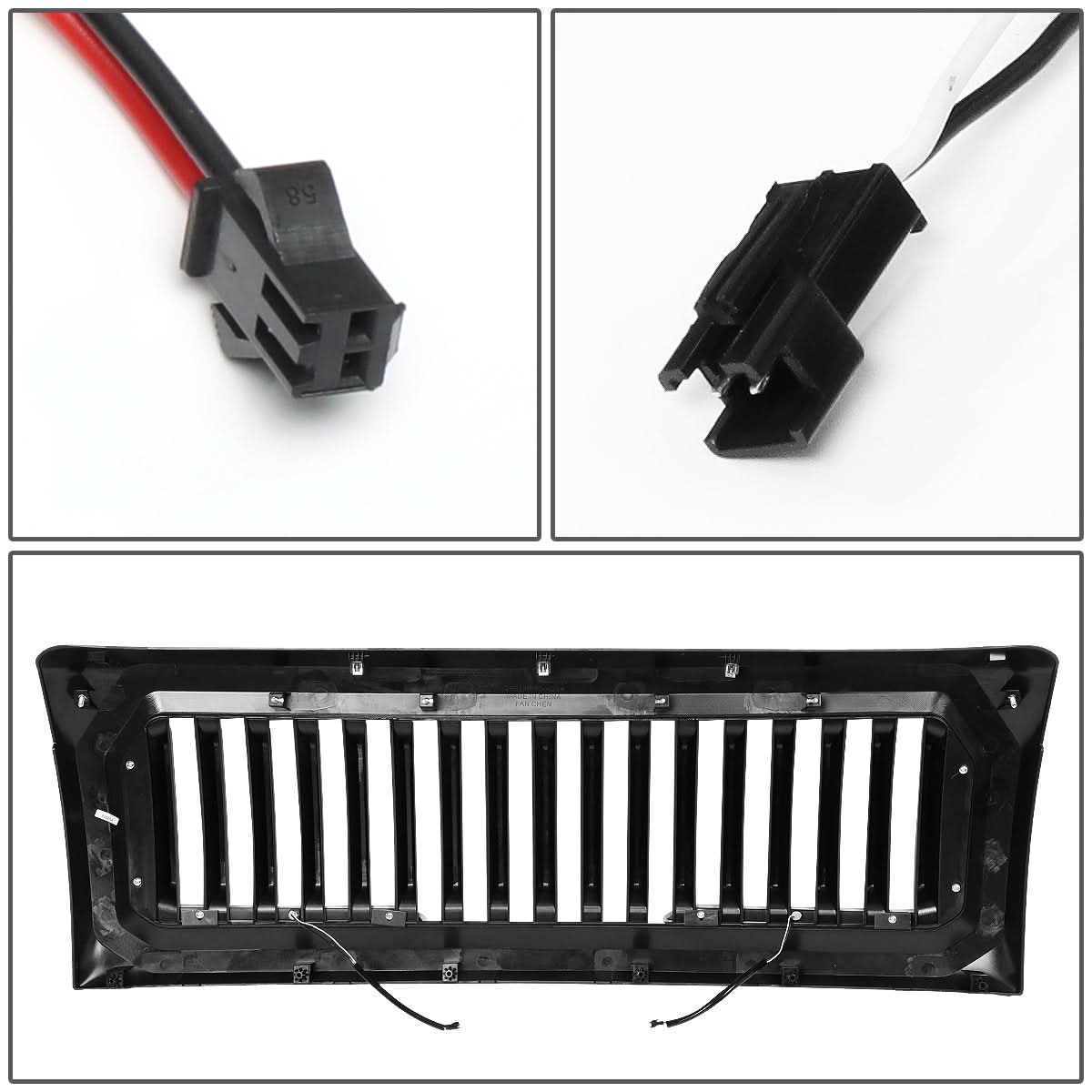 2009-2014 Ford F-150 Vertical Fence Style LED DRL Grille - Black