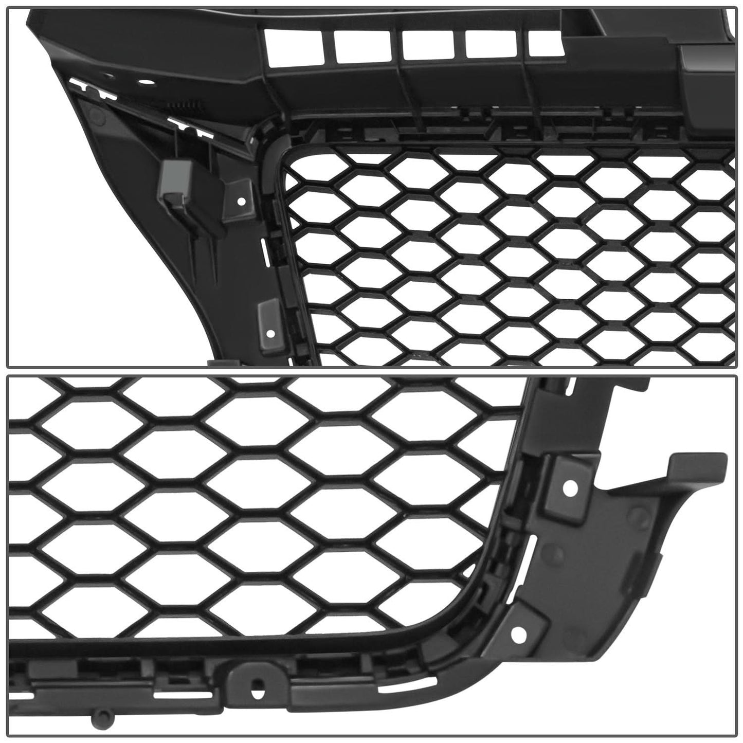 2009-2013 Audi A3 RS4 Style Grille with Parking Sensor Holes - Matte Black