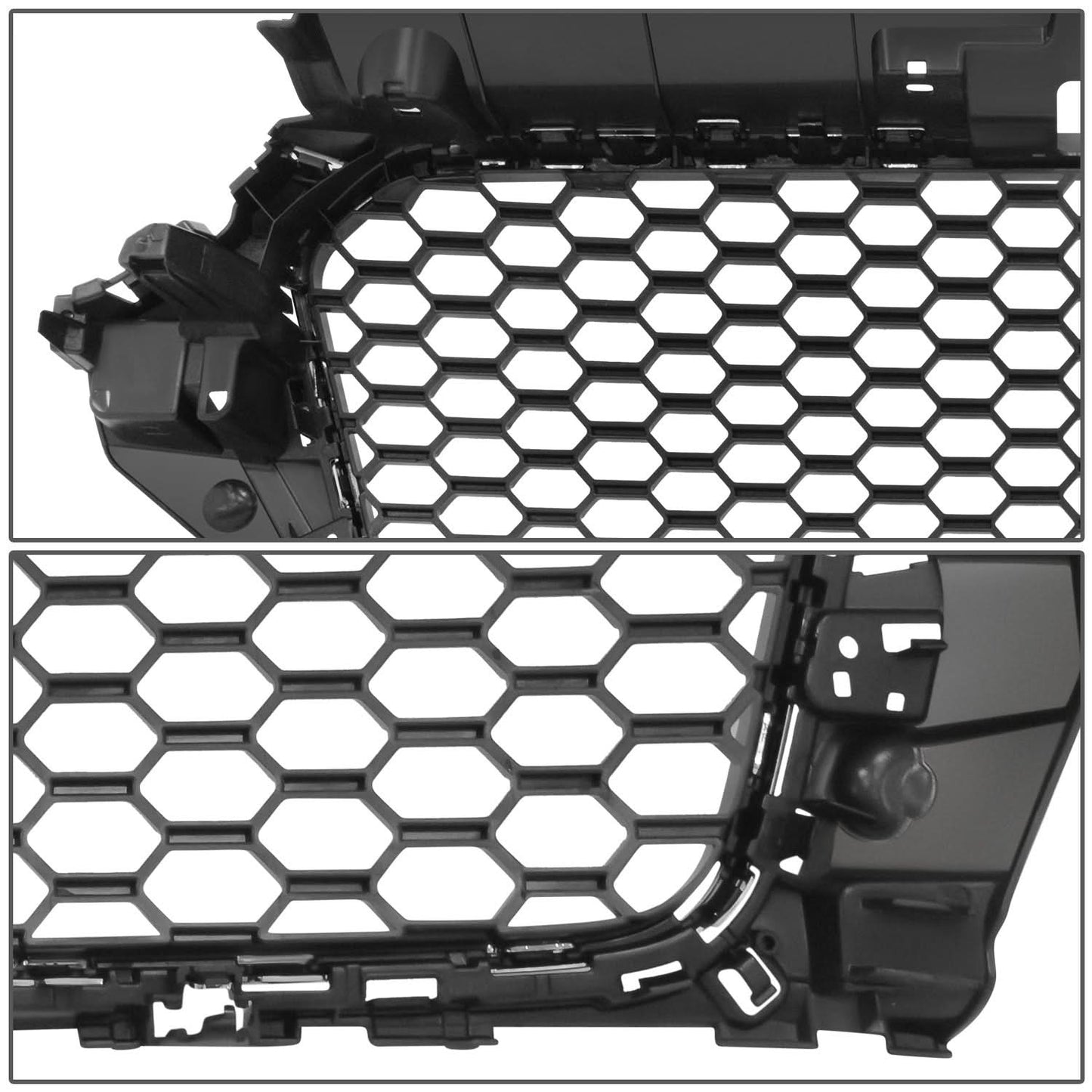 2014-2016 Audi A3 RS4 Style Grille Chrome Bezel Gloss Black