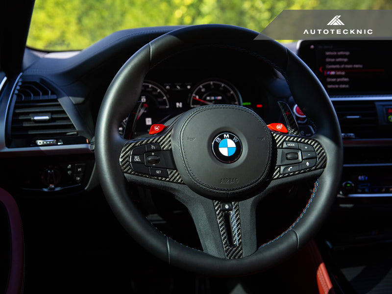 AutoTecknic Carbon Alcantara Steering Wheel Trim - G05 X5 | G06 X6 | G07 X7