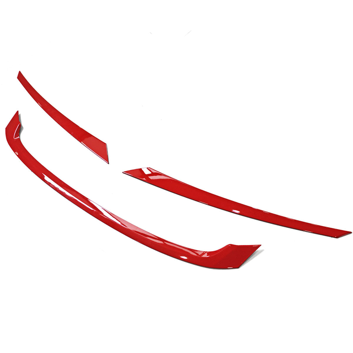 2016-2021 Honda Civic Type R Style Red 3Pc Grille Trim ABS