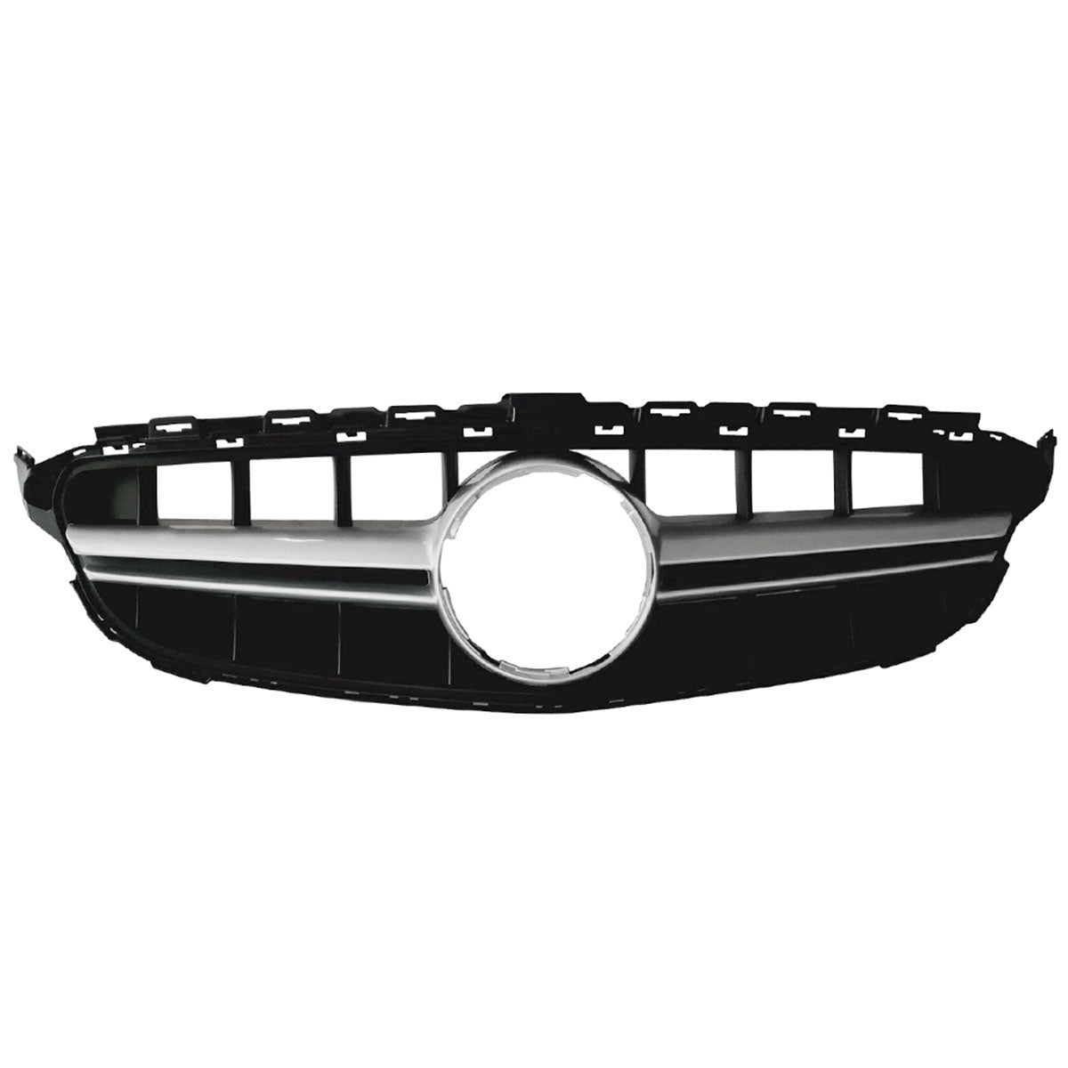 2015-2018 Benz W205 C-Class Vertical AMG Style Silver Front Grille