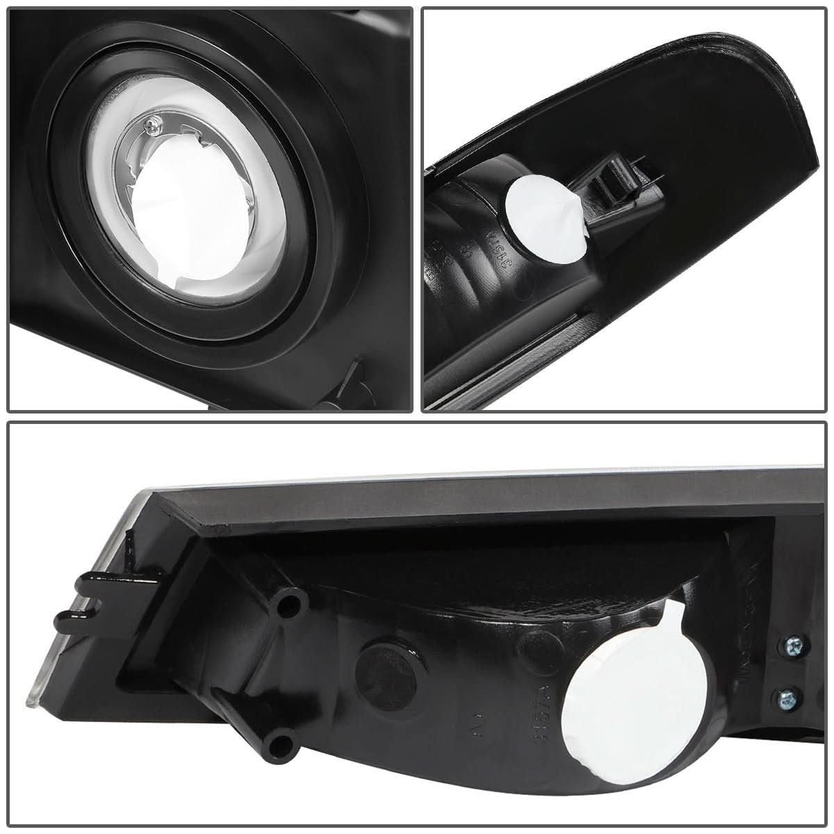 04-12 Chevrolet Colorado LED DRL Headlights Black Housing Clear Corner