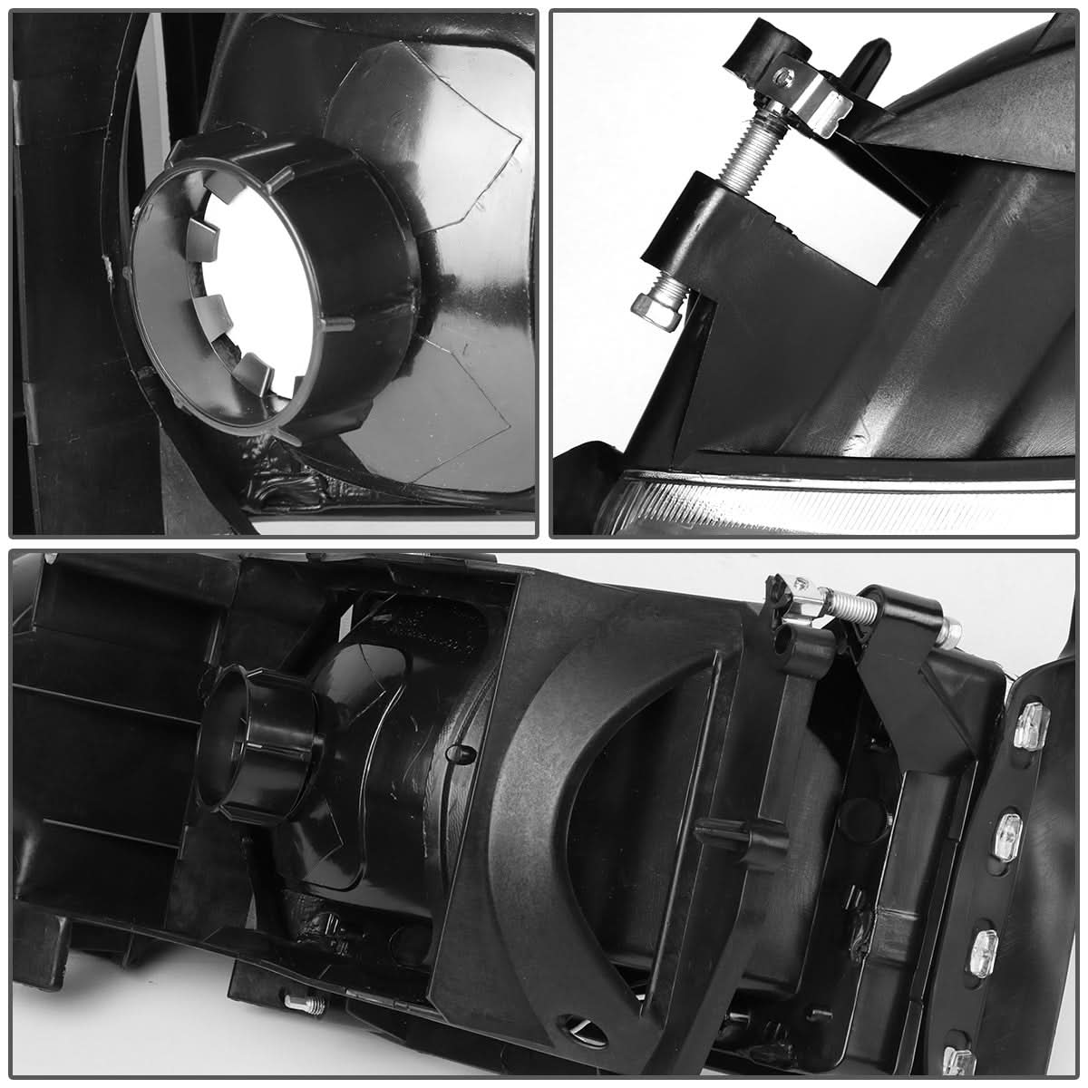 94-02 Dodge Ram LED DRL Headlights - Black Housing Amber Corner