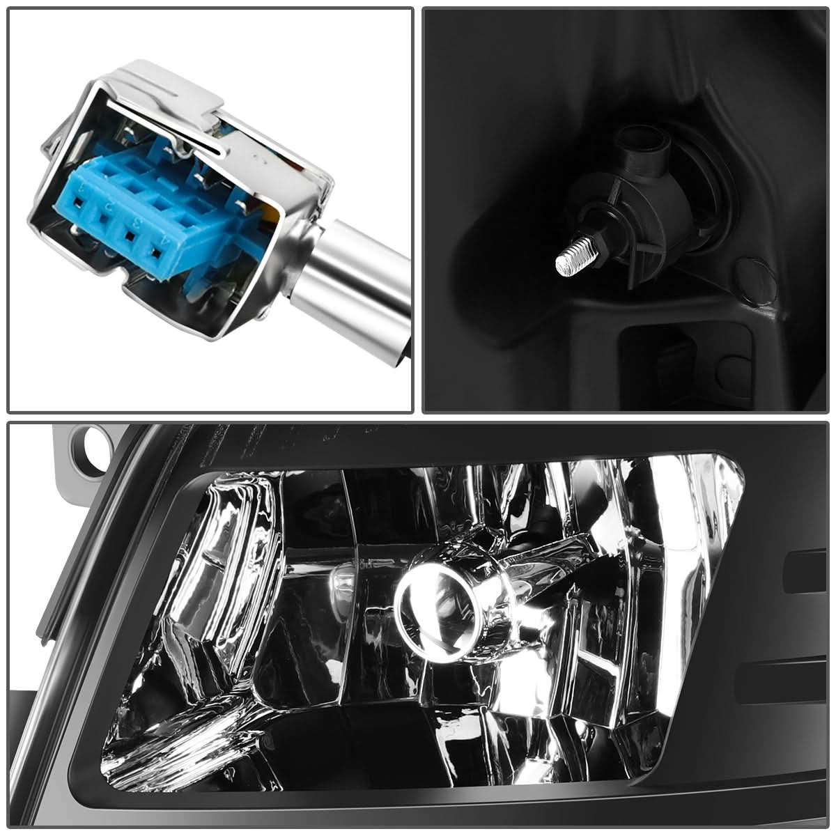 07-14 Cadillac Escalade Black Housing Clear Corner Headlights