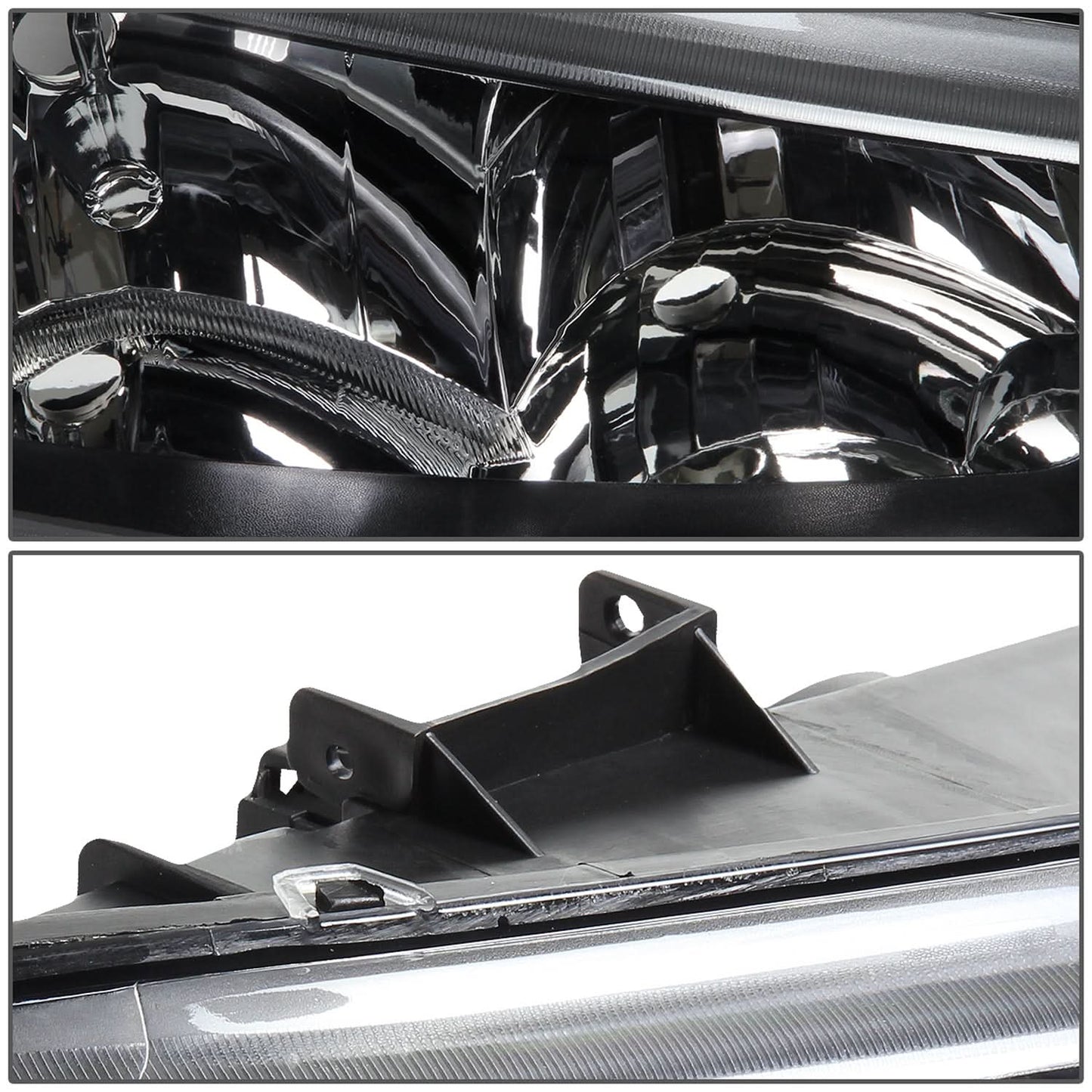 2003-2006 Chevrolet Silverado Avalanche Black Amber Headlights 2PC