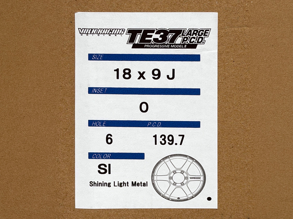 Volk Racing TE37 Large PCD Progressive Model II 18x9 +0 6x139.7 Shining Light Metal (Set of 4)