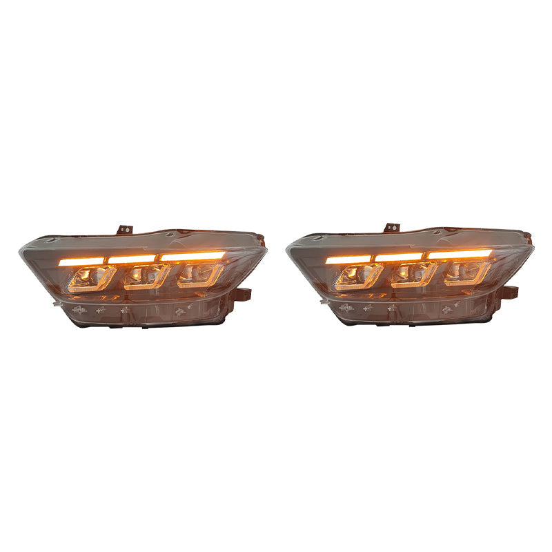 2015-2022 Ford Mustang Shelby 2024 Style Front Bumper Head Lights Lamp