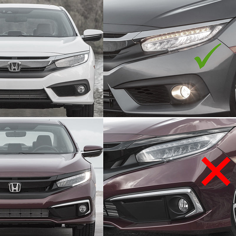 2016-2018 Honda Civic OE Style Carbon Fiber Hydro Dip Fog Lights Cover