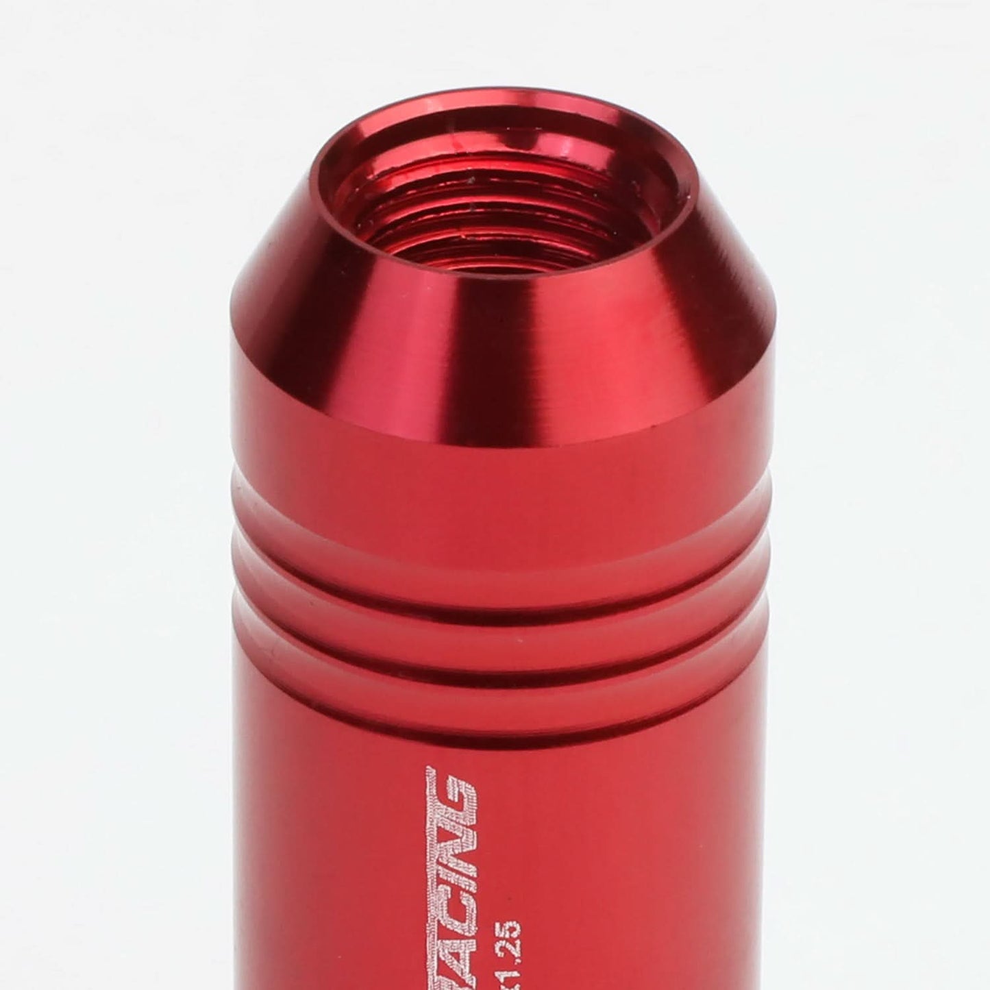 M12 x 1.25 Extended Rib Shank Lug Nuts 20pc Set - Aluminum