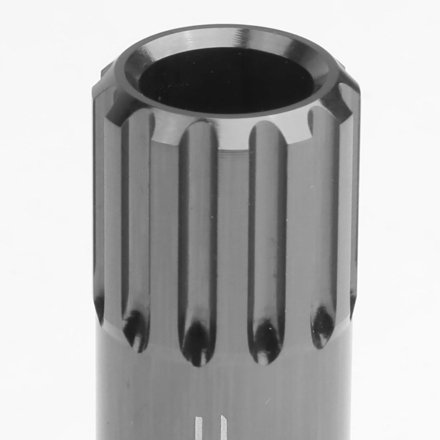M12 x 1.5 Extended Open End Lug Nuts 20pc Set Gun Metal Aluminum