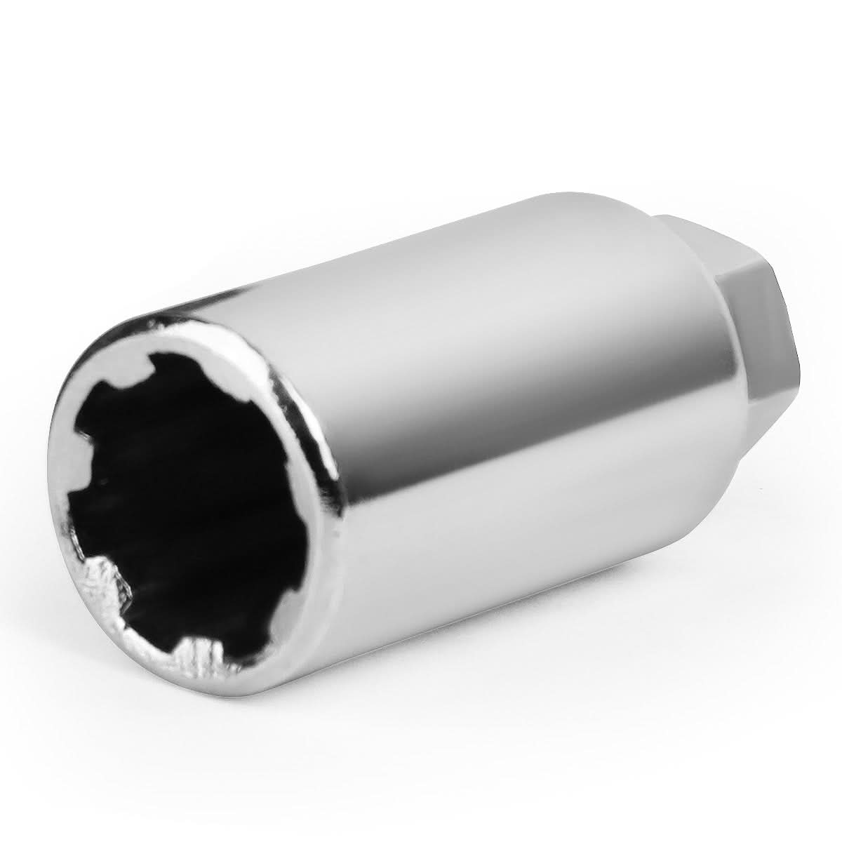 Aluminum Spline Lug Nuts M12 x 1.5 50mm Extended Open End 20pc Red
