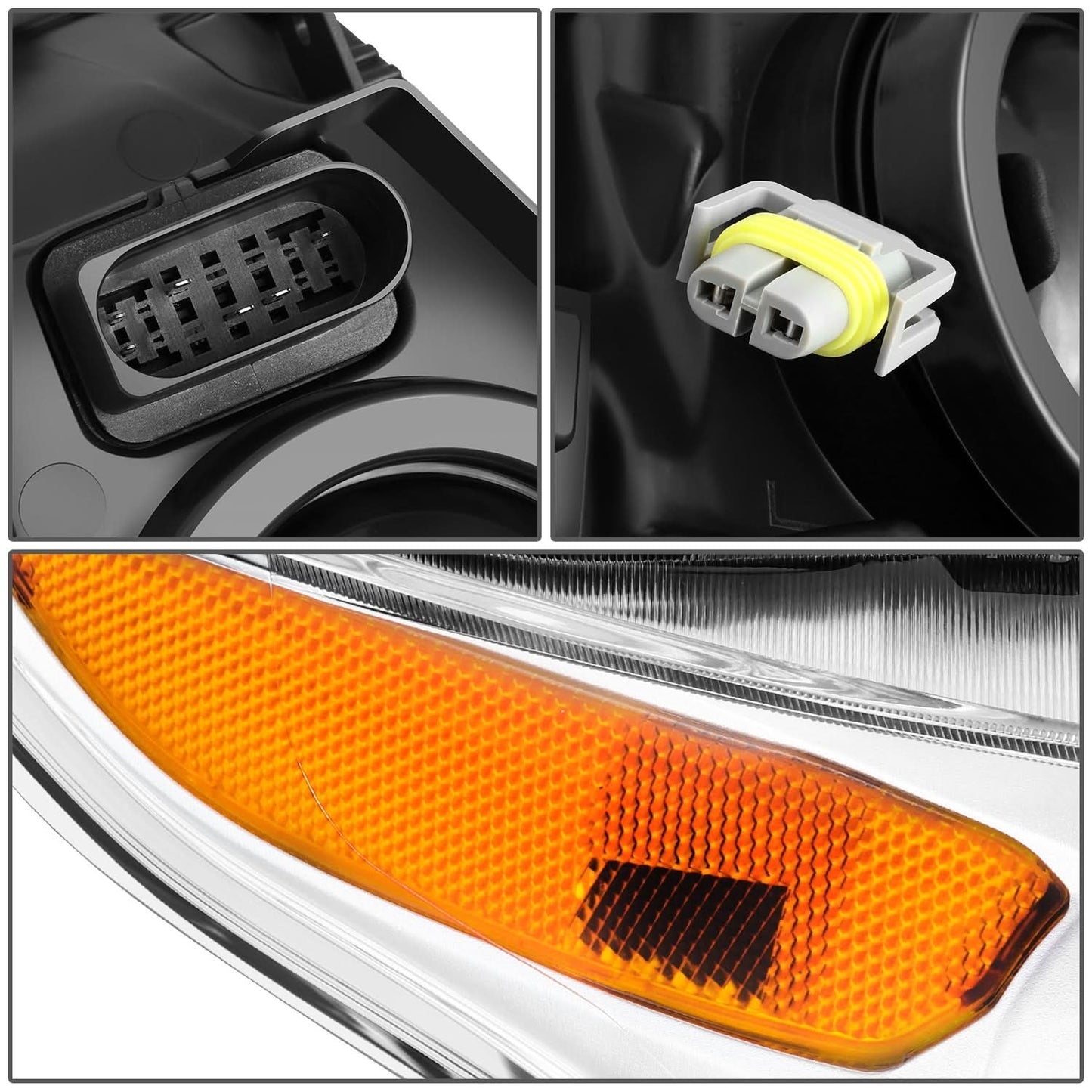 2014-2018 Ford Transit Connect OE Style Headlights - Chrome Housing Right