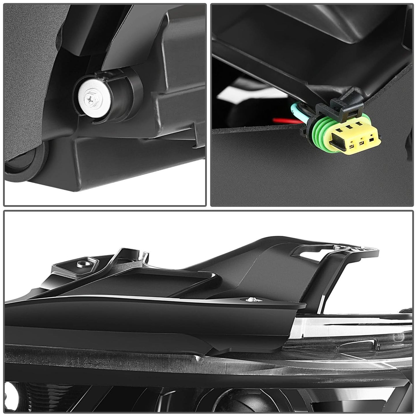 2018 Chevrolet Traverse OE Style Black Housing Headlights - Amber