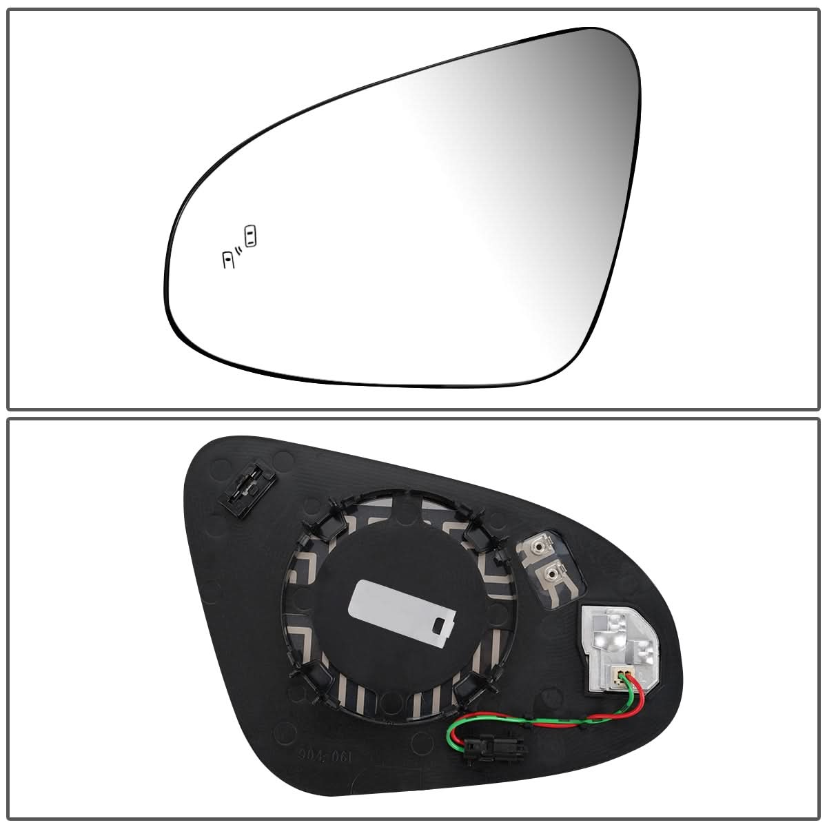 2017-2019 Toyota C-HR OE Style Mirror Glass Lens - Left Heated BLIS