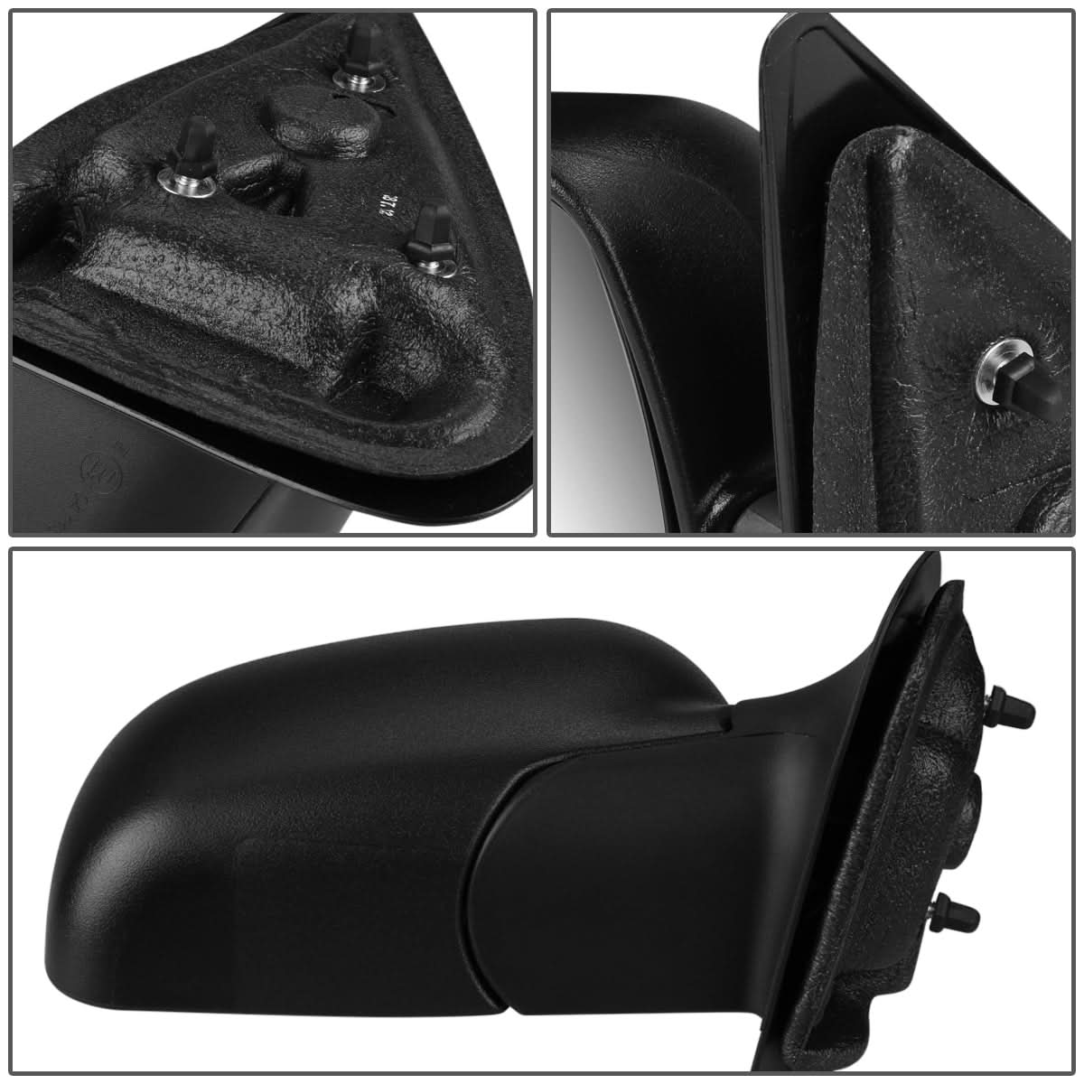 96-03 Ford Ranger Manual Side Mirror - Textured Black Right