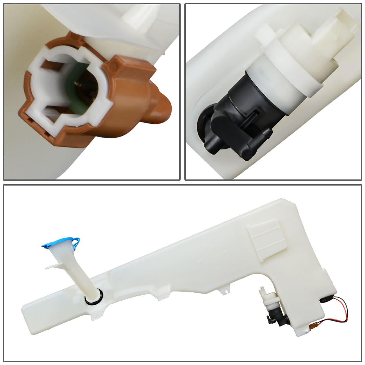 05-08 Nissan Frontier Windshield Washer Pump - White